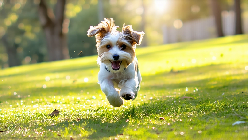 Happy dog in park